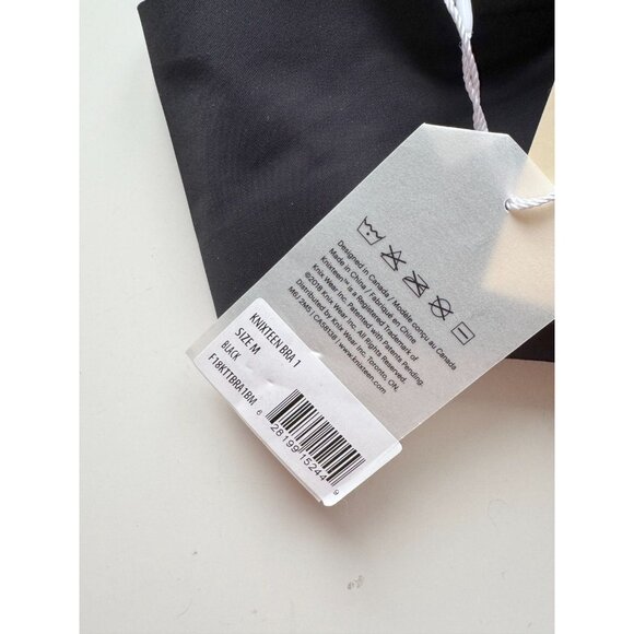 NWT KNIXTEEN Black Bra Boss Scalloped Seamless Bra, Size M - Picture 8 of 9